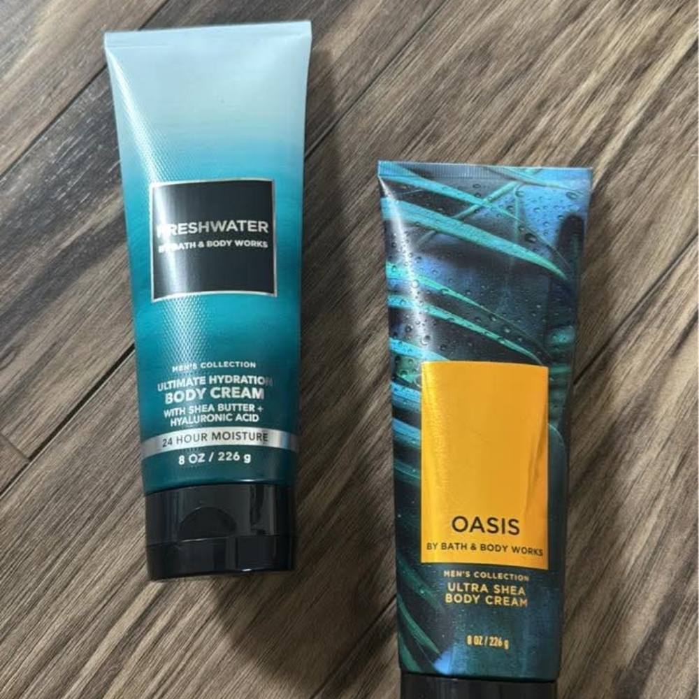 Bath & Body Works Blue and Black Moisturizer Set